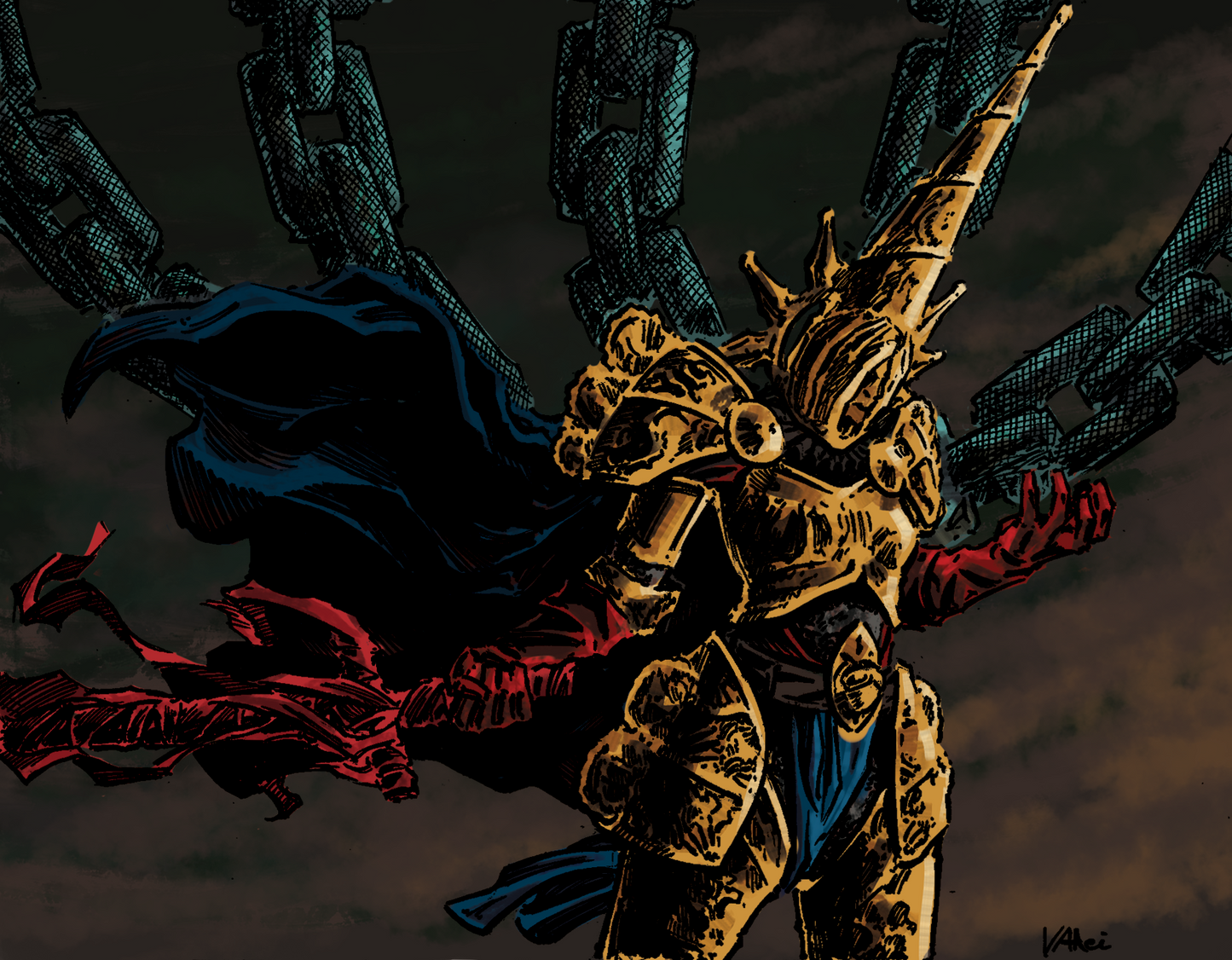 Crisanta of the Wrapped Agony Color Print