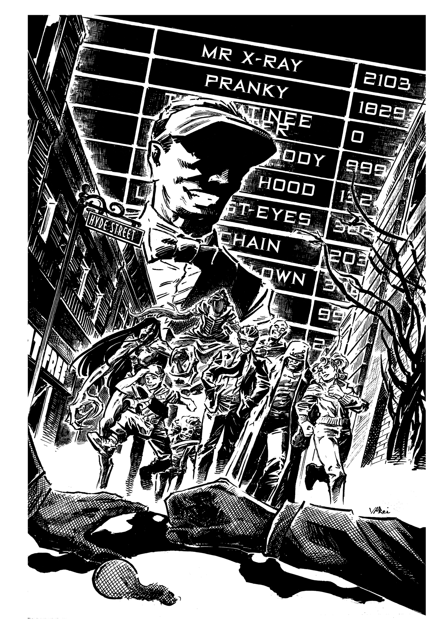 Hyde Street Black and White Print