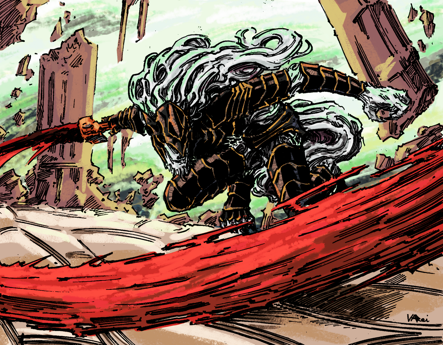 Maliketh the Black Blade Color Print