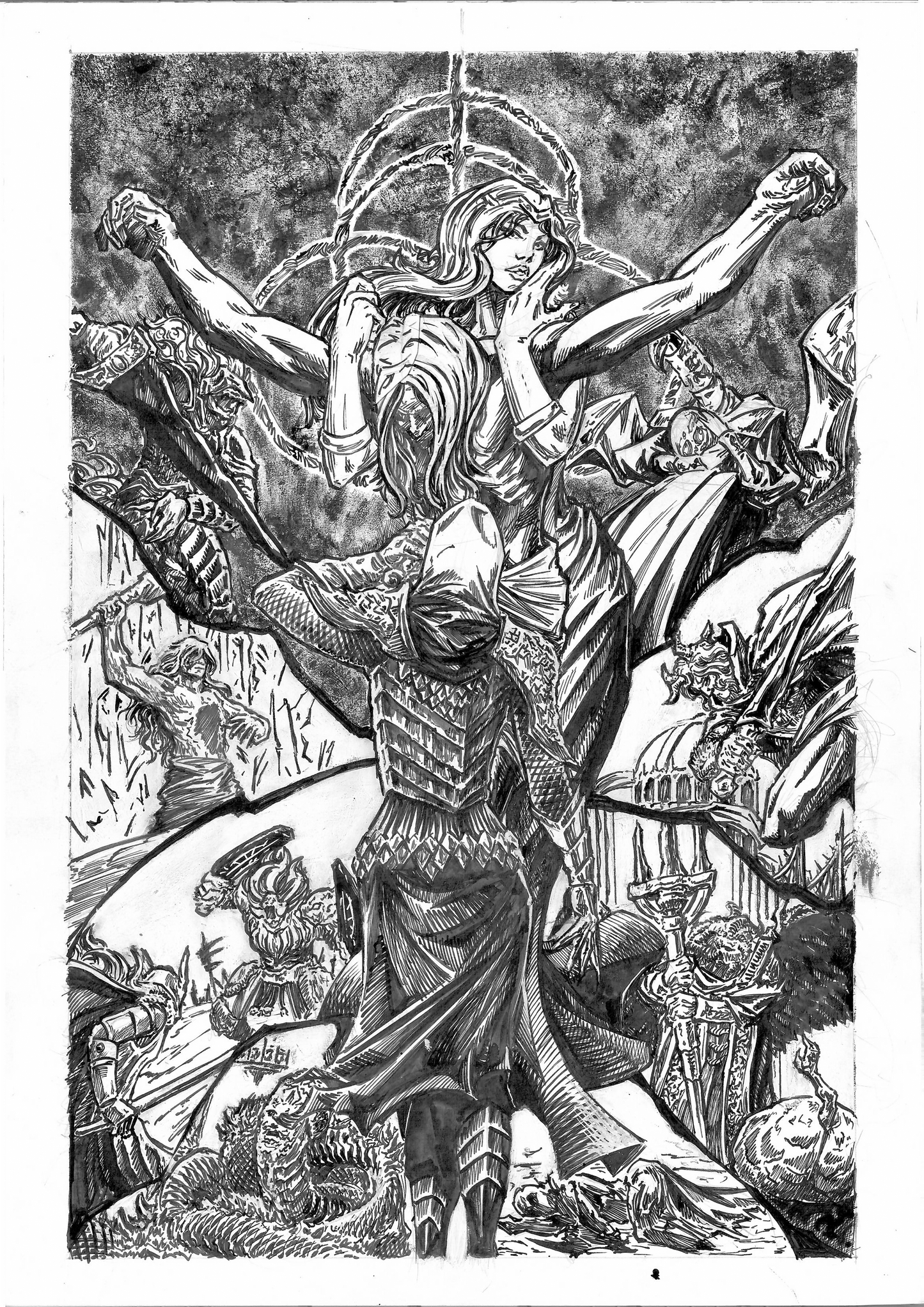 Night of the Black Knives Original Art