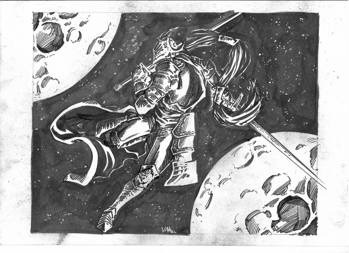 Rellana, Twin Moon Knight Original Art