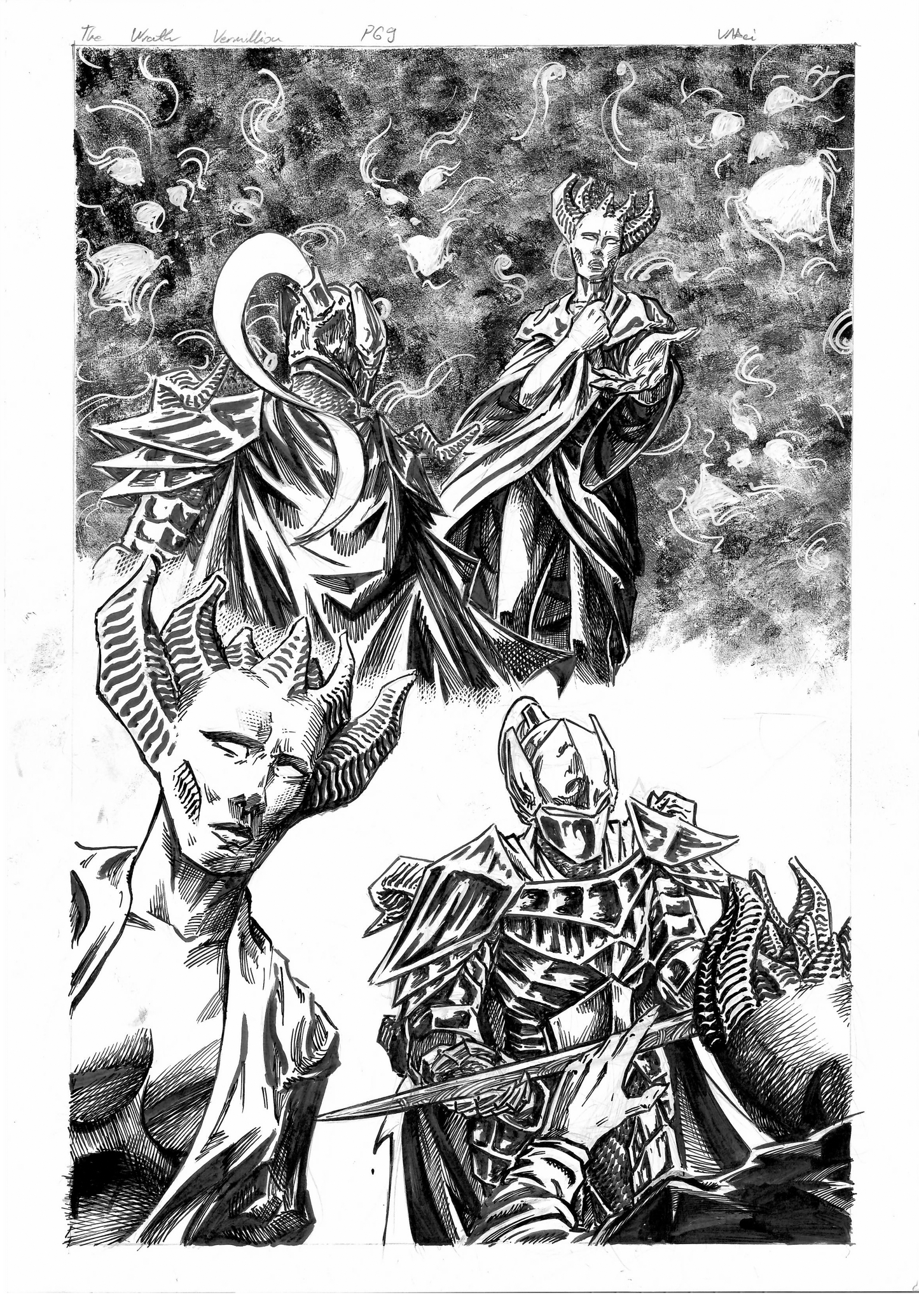 The Wrath Vermillion Page 9 Original Art