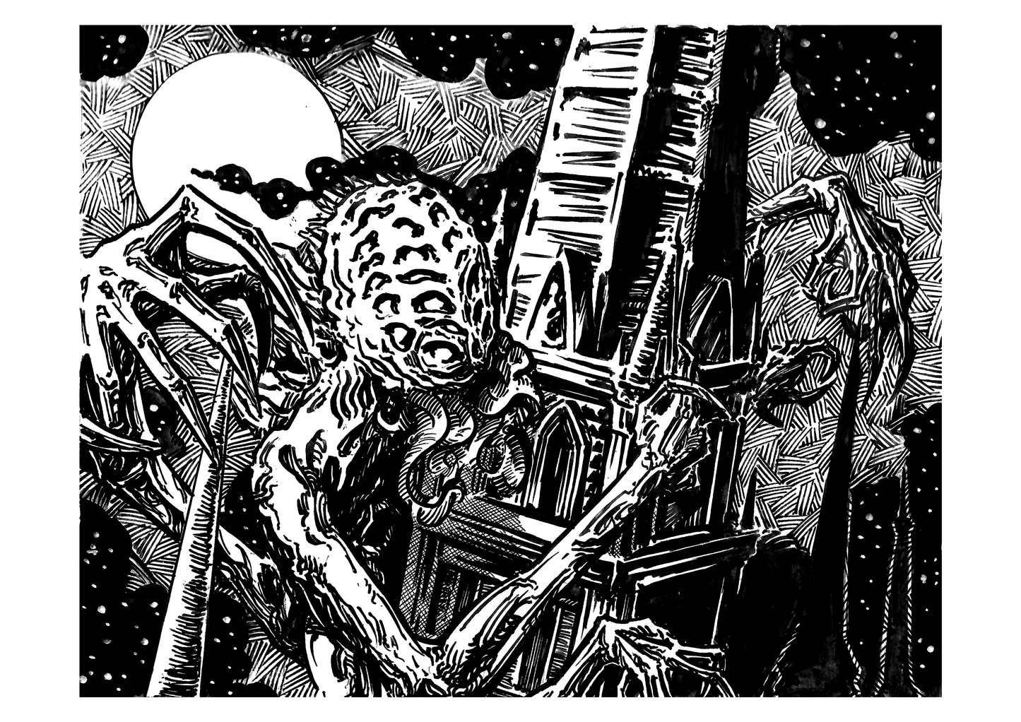 Amygdala Black and White Print