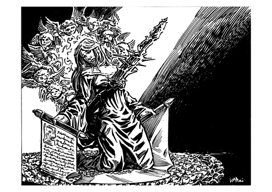 Anunciada, Bearer of Guilt Black and White Print (Copy)