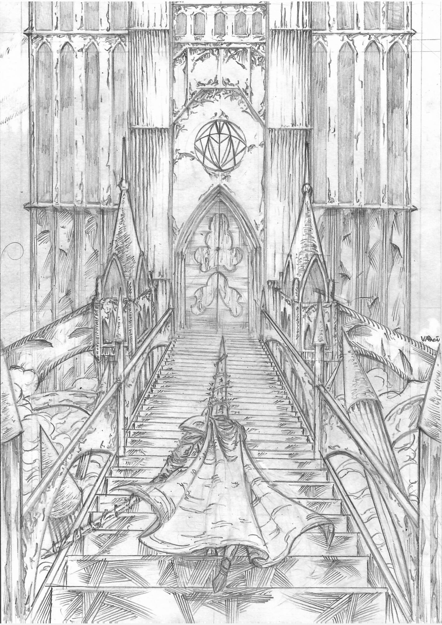 On the Steps of the Mother of Mothers Original Art