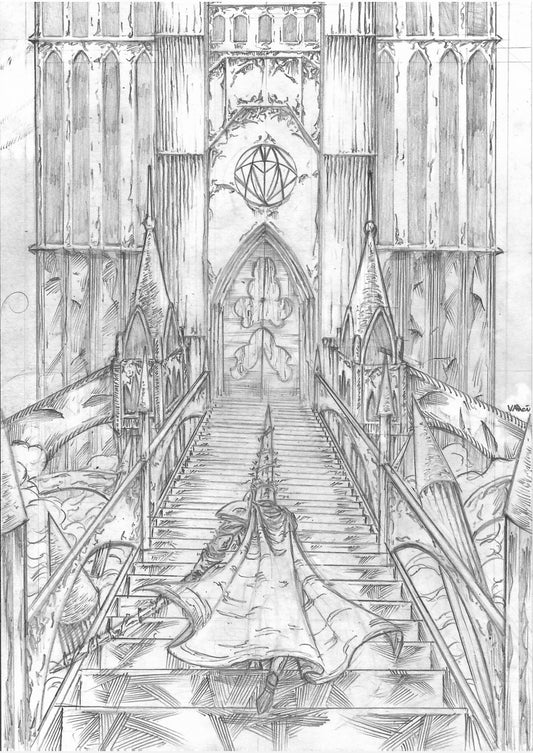 On the Steps of the Mother of Mothers Original Art