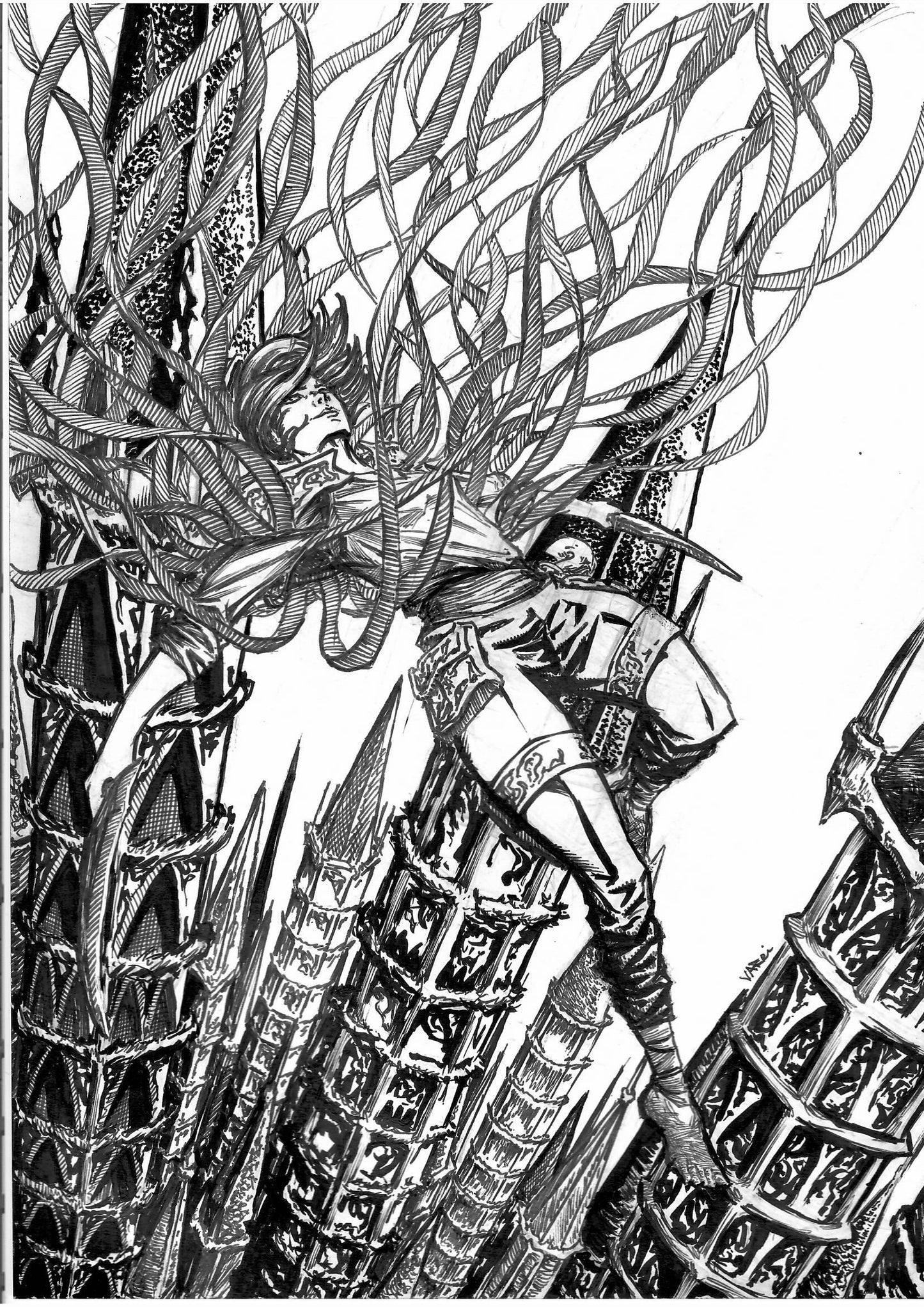 The Spires of Kredik Shaw Original Art