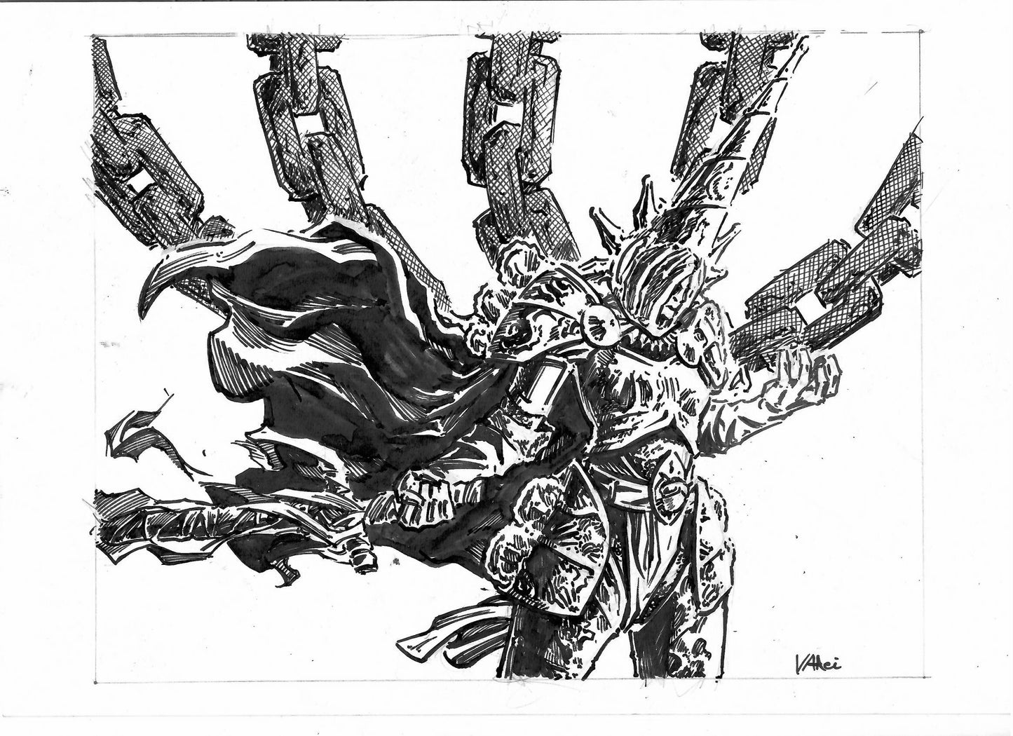 Crisanta of the Wrapped Agony Original Art