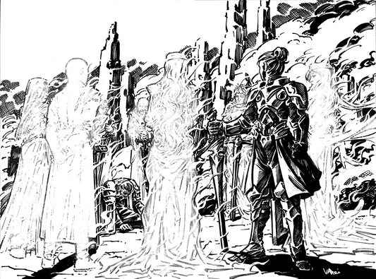 Breaking of the Oathpact Black and White Print