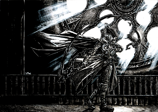 Vileblood Hunter Black and White Print