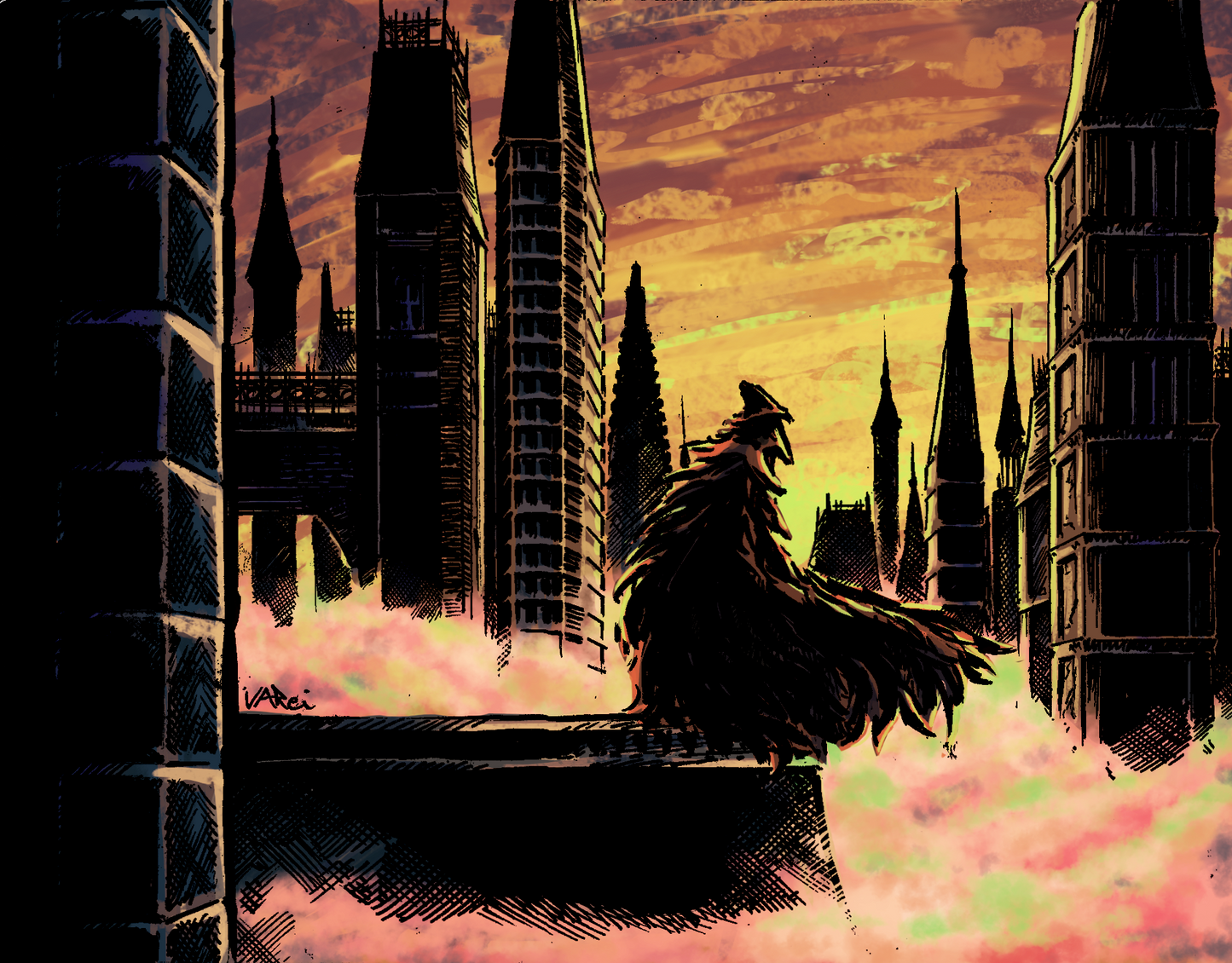 Eileen the Crow Color Print