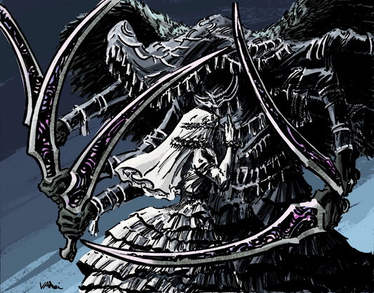 Queen Yharnam and Mergo's Wet Nurse Color Print