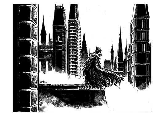 Eileen the Crow Black and White Print