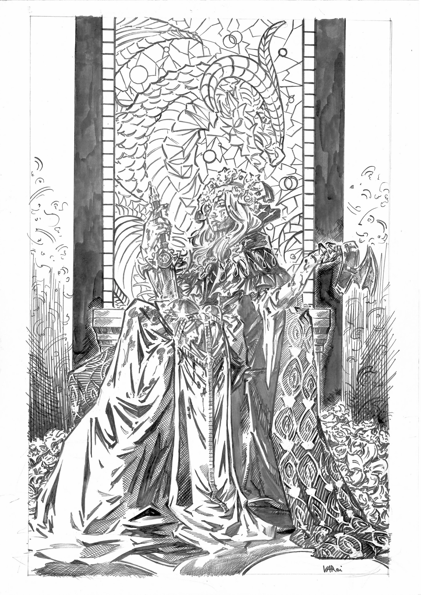 Funeral of Flowers Original Art