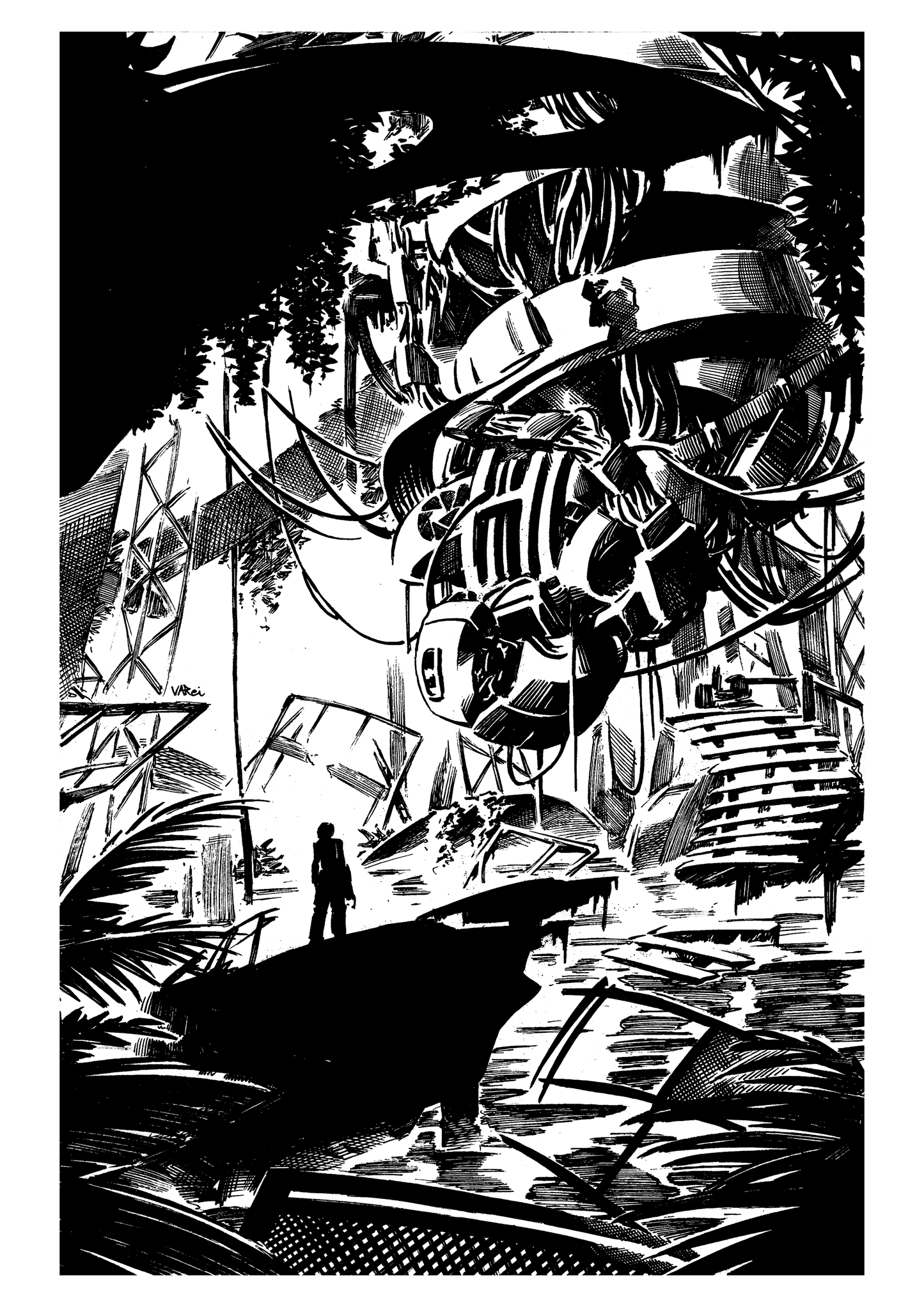 Aperture Science Black and White Print