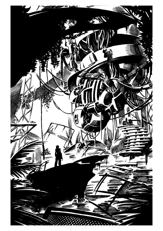 Aperture Science Black and White Print