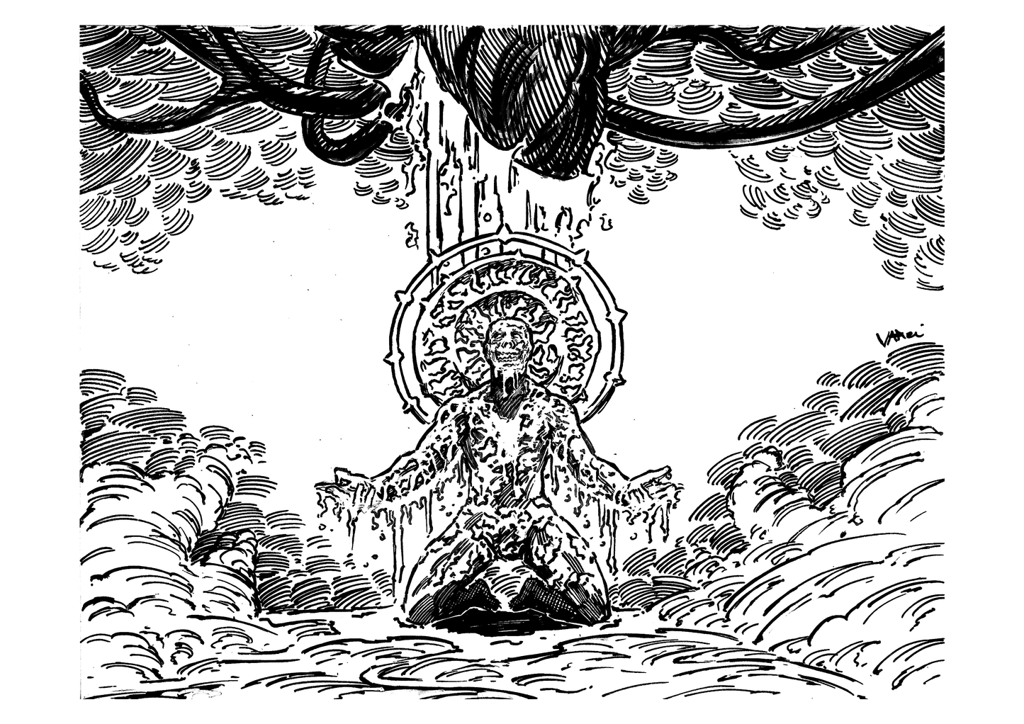 Incarnate Devotion Black and White Print