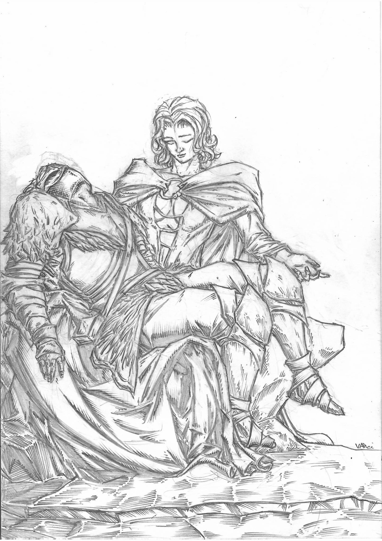 The Pieta Original Art