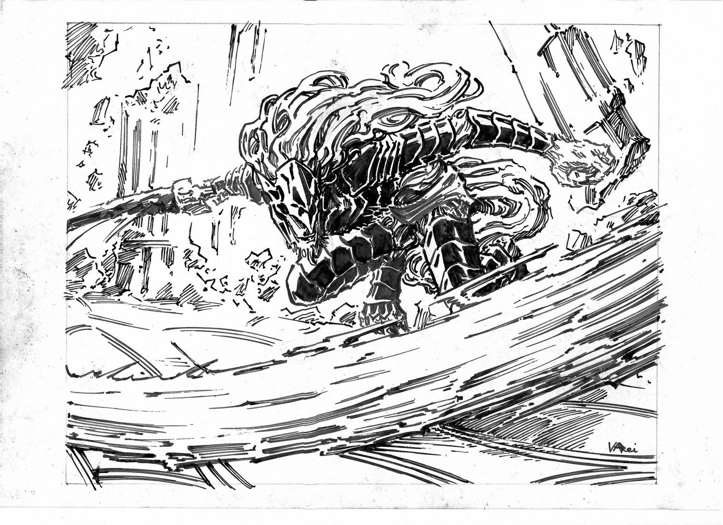 Maliketh the Black Blade Original Art