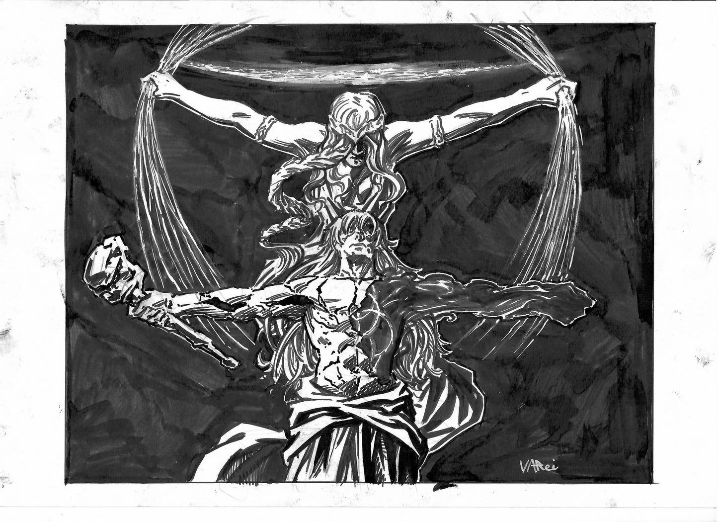 Marika and Radagon, God and Lord Original Art