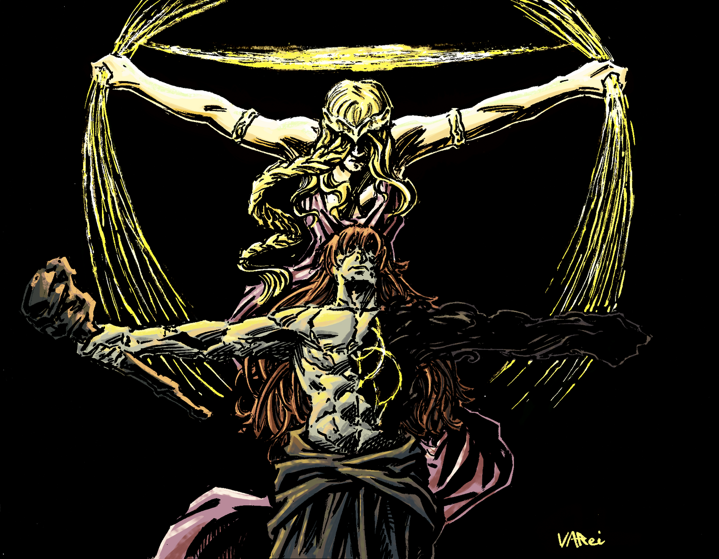 Marika and Radagon, God and Lord Color Print