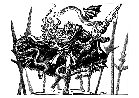 Messmer the Impaler Black and White Print