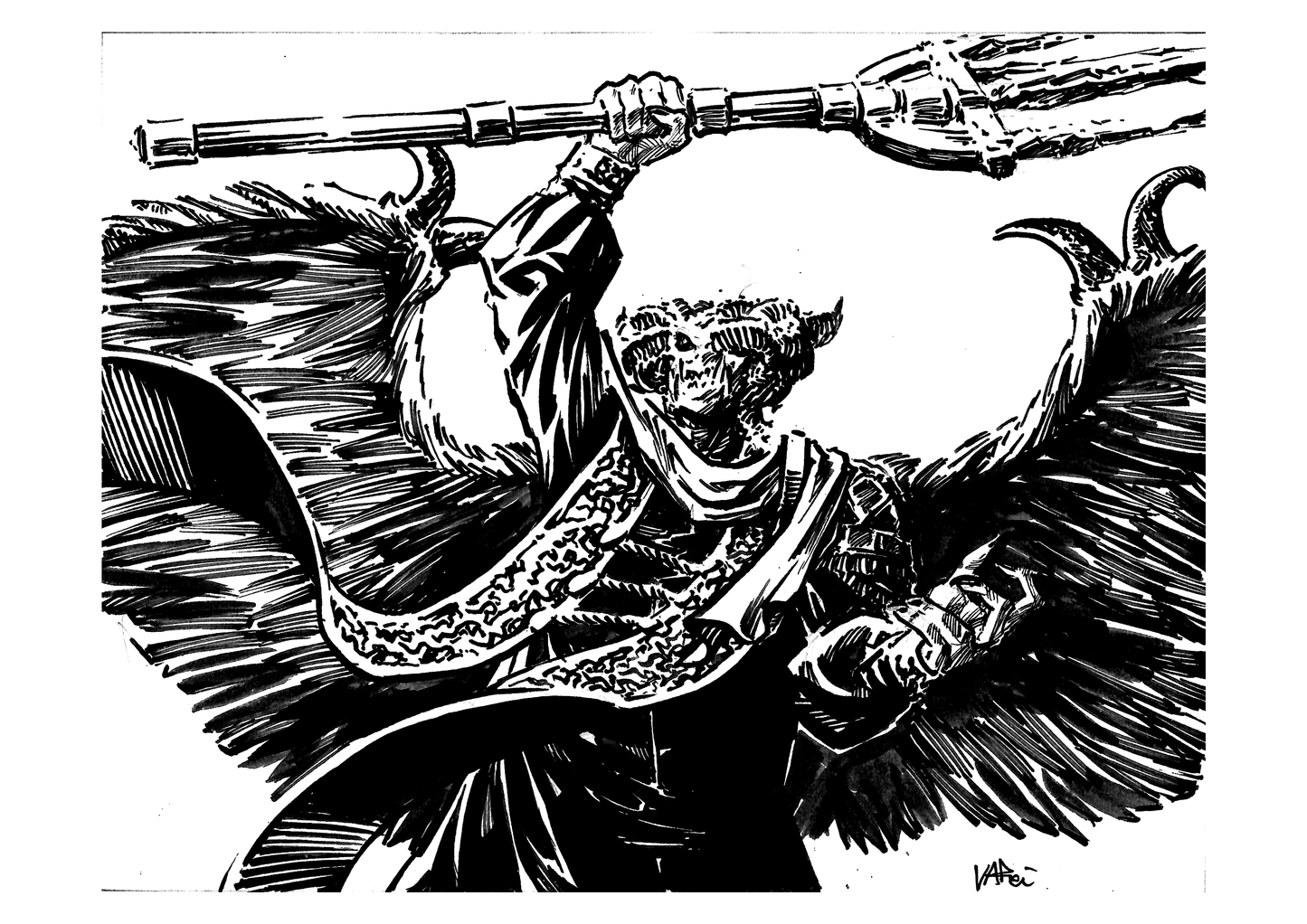 Mohg, Lord of Blood Black and White Print