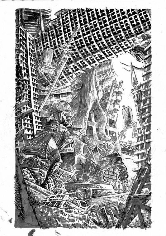 City Ruins Original Art