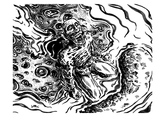 Orphan of Kos Black and White Print