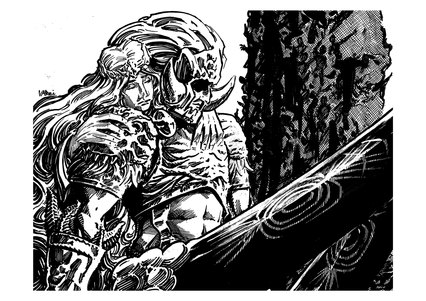 Promised Consort Radahn Black and White Print
