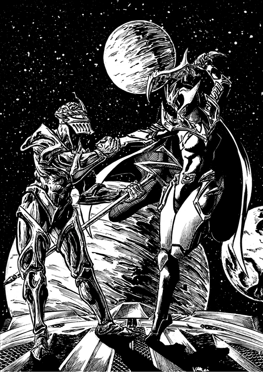 Ranger Slayer Black and White Print