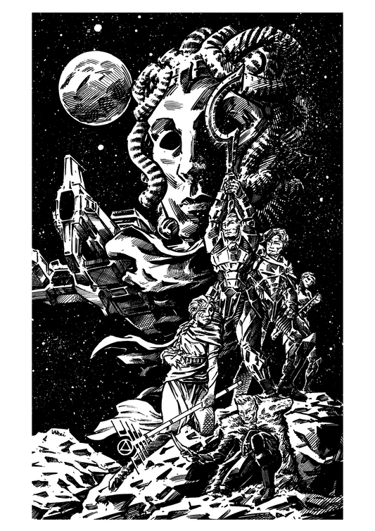 Red Rising Black and White Print