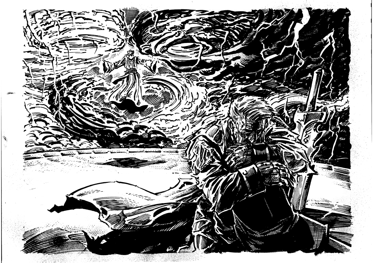 Retribution Black and White Print