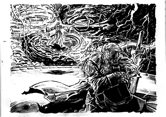 Retribution Black and White Print