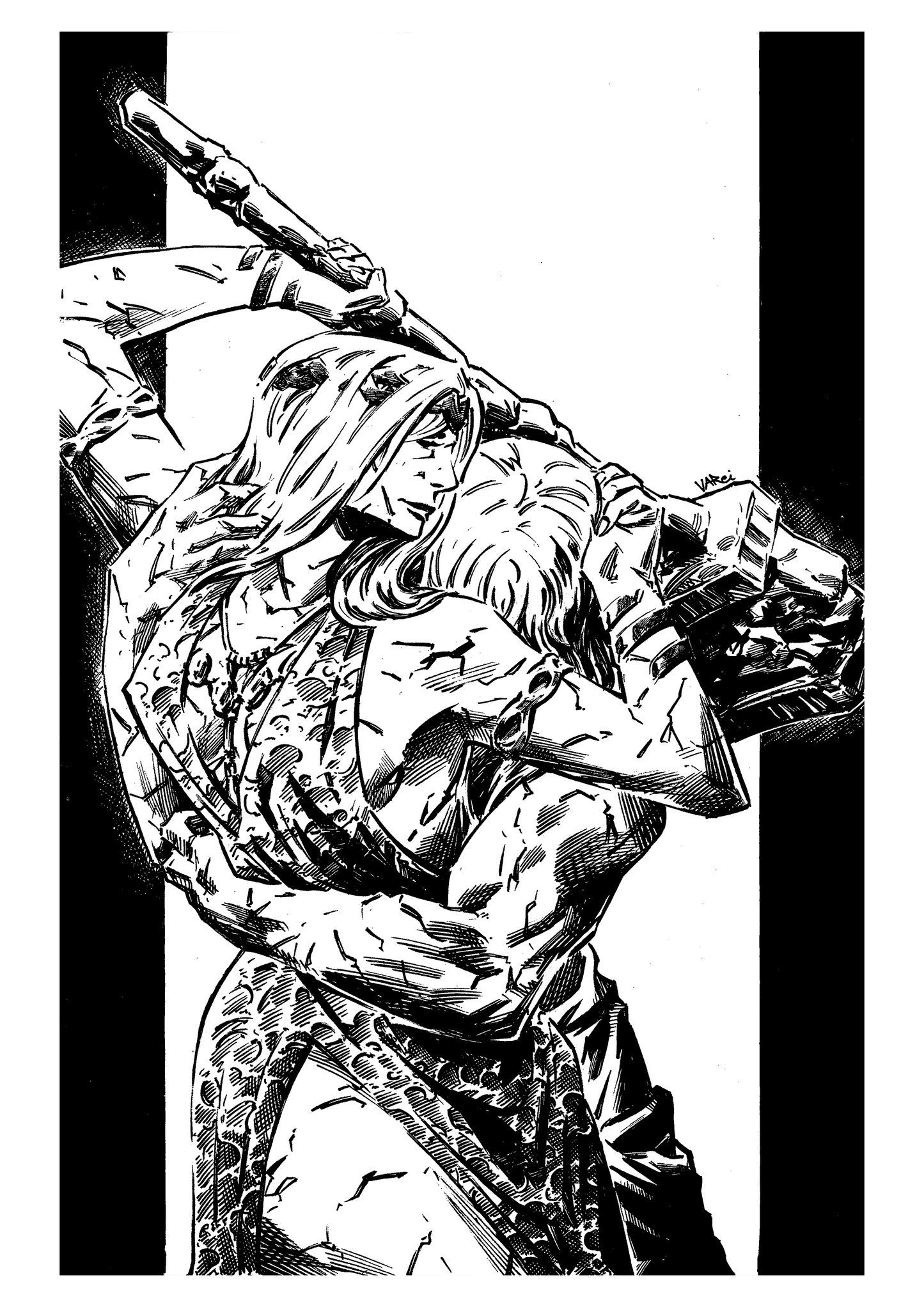 Shattering Black and White Print