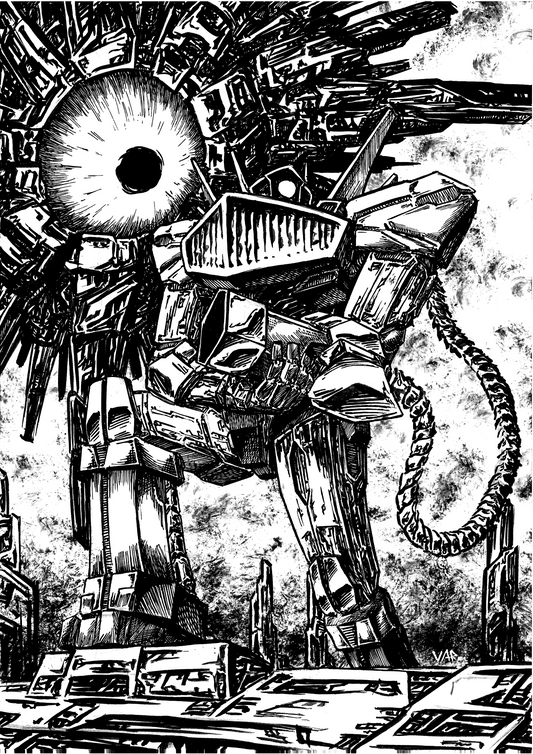 Shockwave Black and White Print