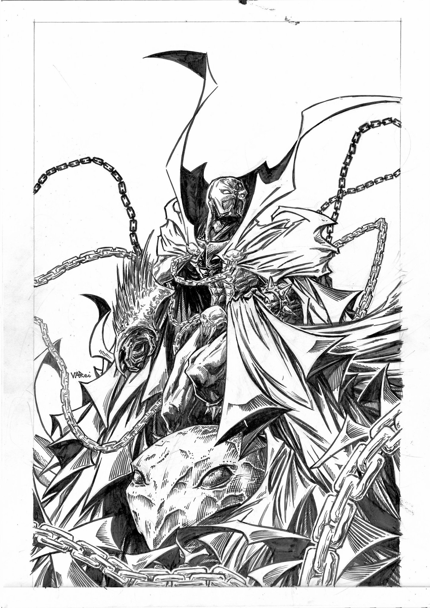 Spawnuary King Spawn Original Art