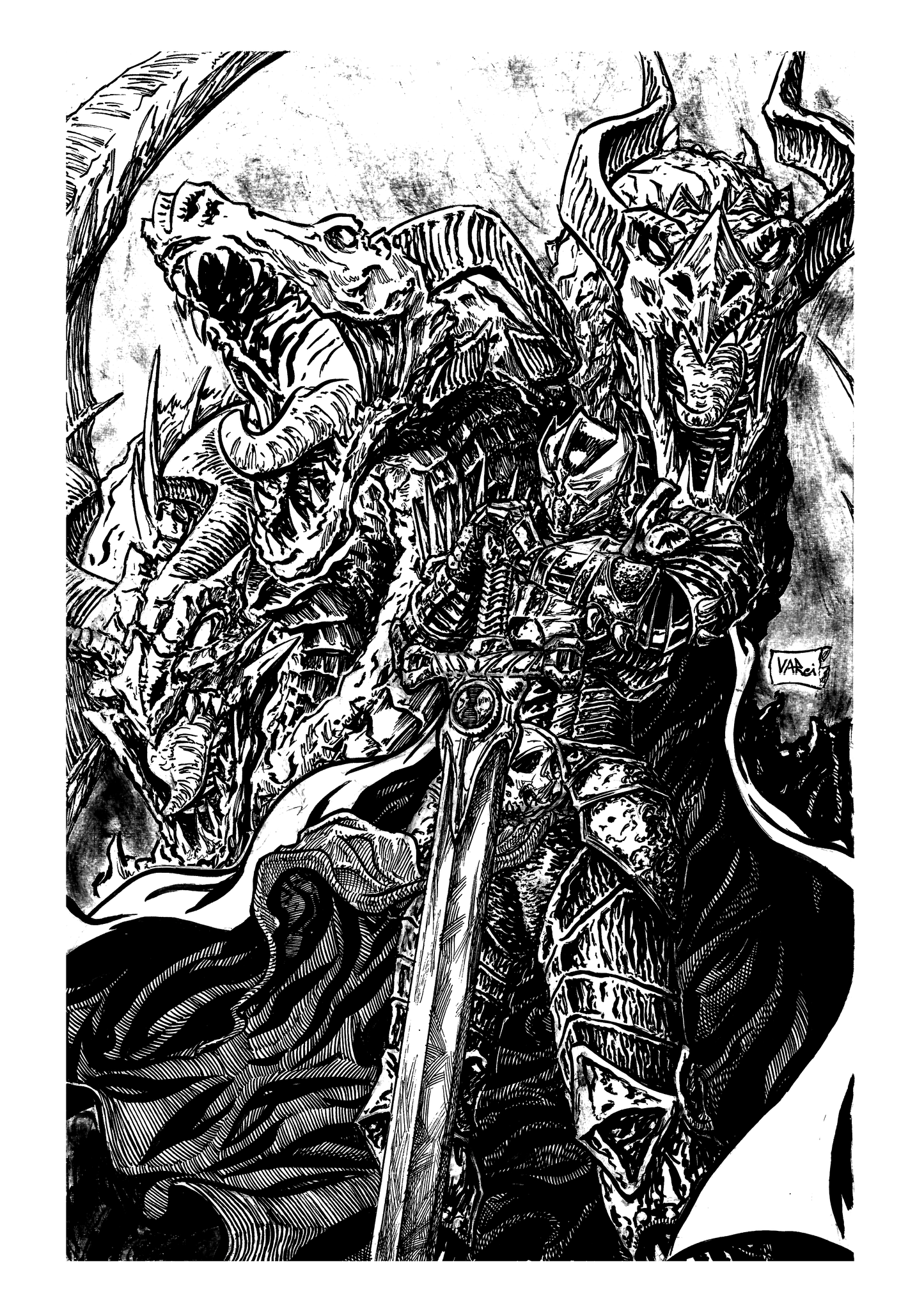 Spawnuary Scorched 1 Black and White Print