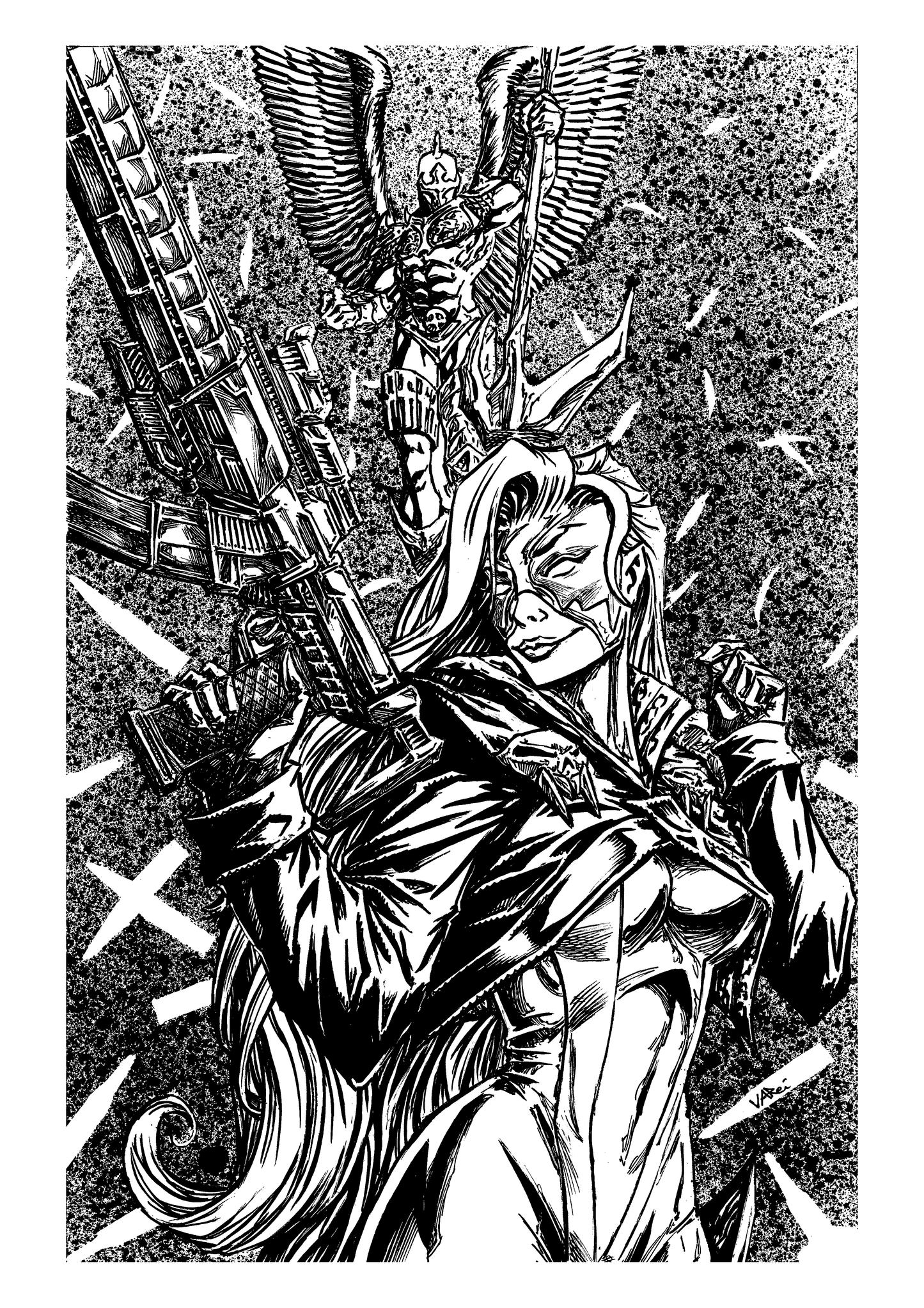 Spawnuary Scorched 2 Black and White Print