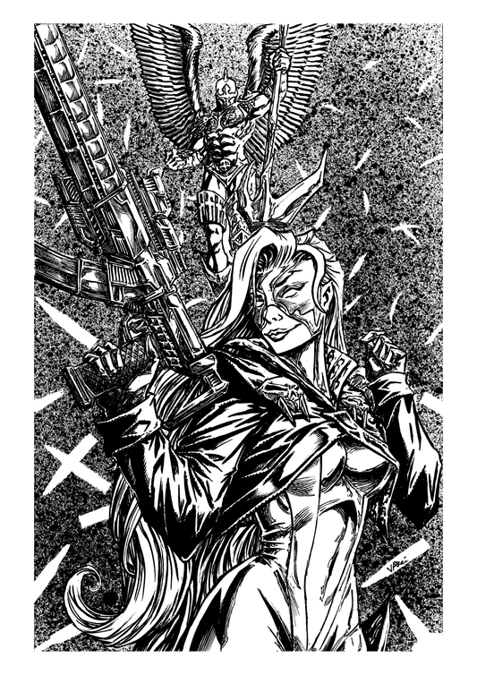 Spawnuary Scorched 2 Black and White Print