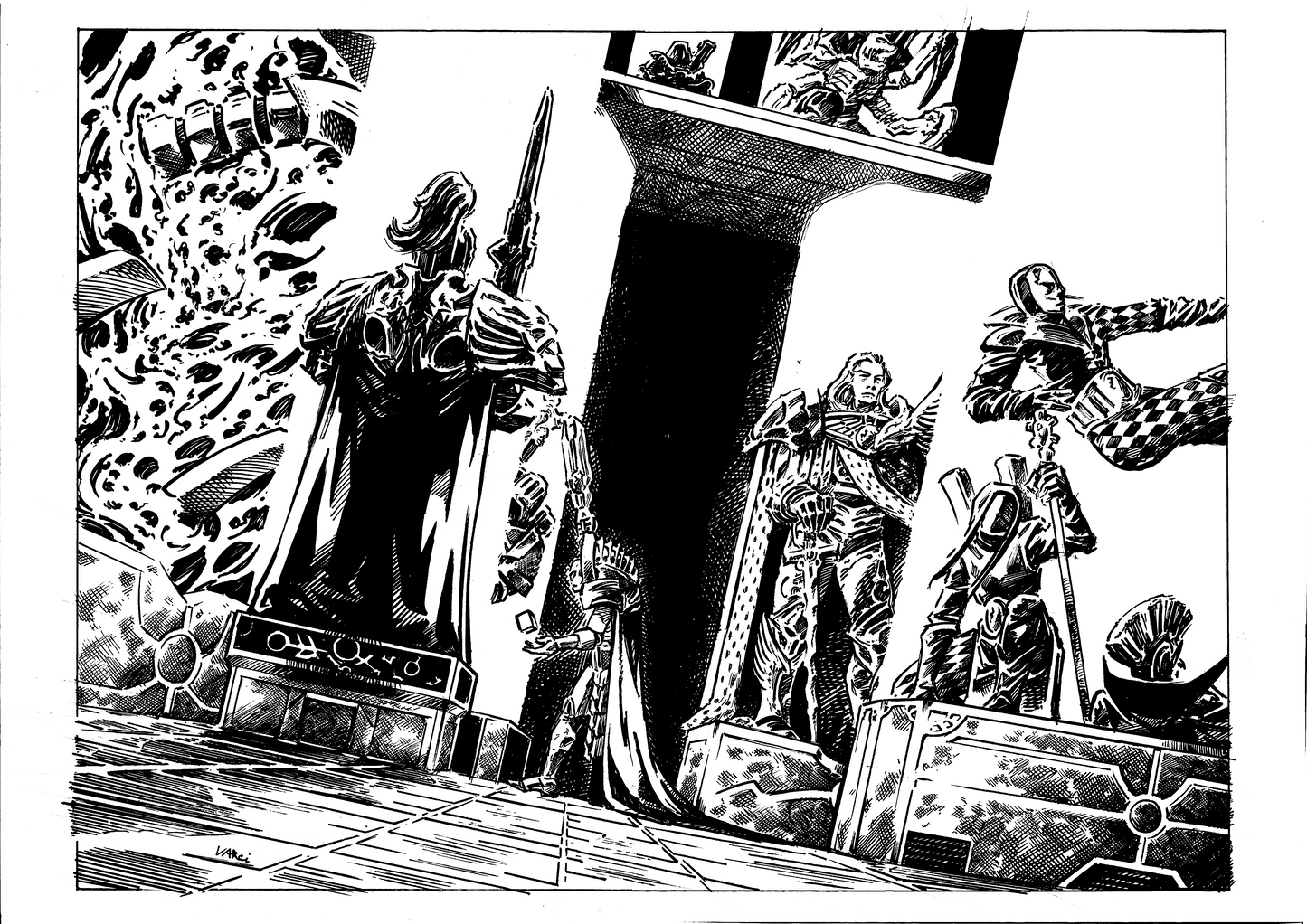 The Archaeovist Black and White Print