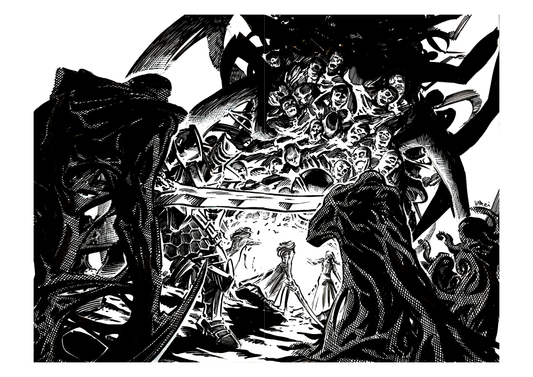 The Midnight Mother Black and White Print