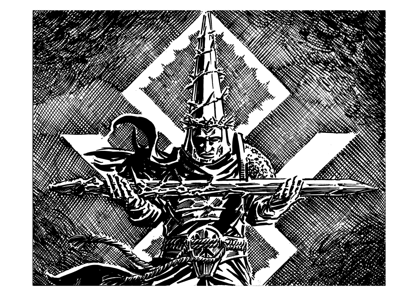 The Penitent One Black and White Print