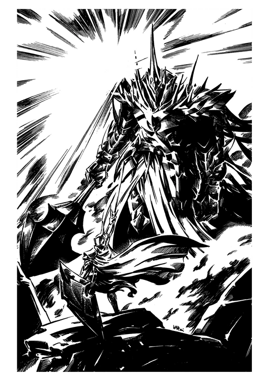 Time Stands Still at the Iron Hill Black and White Print