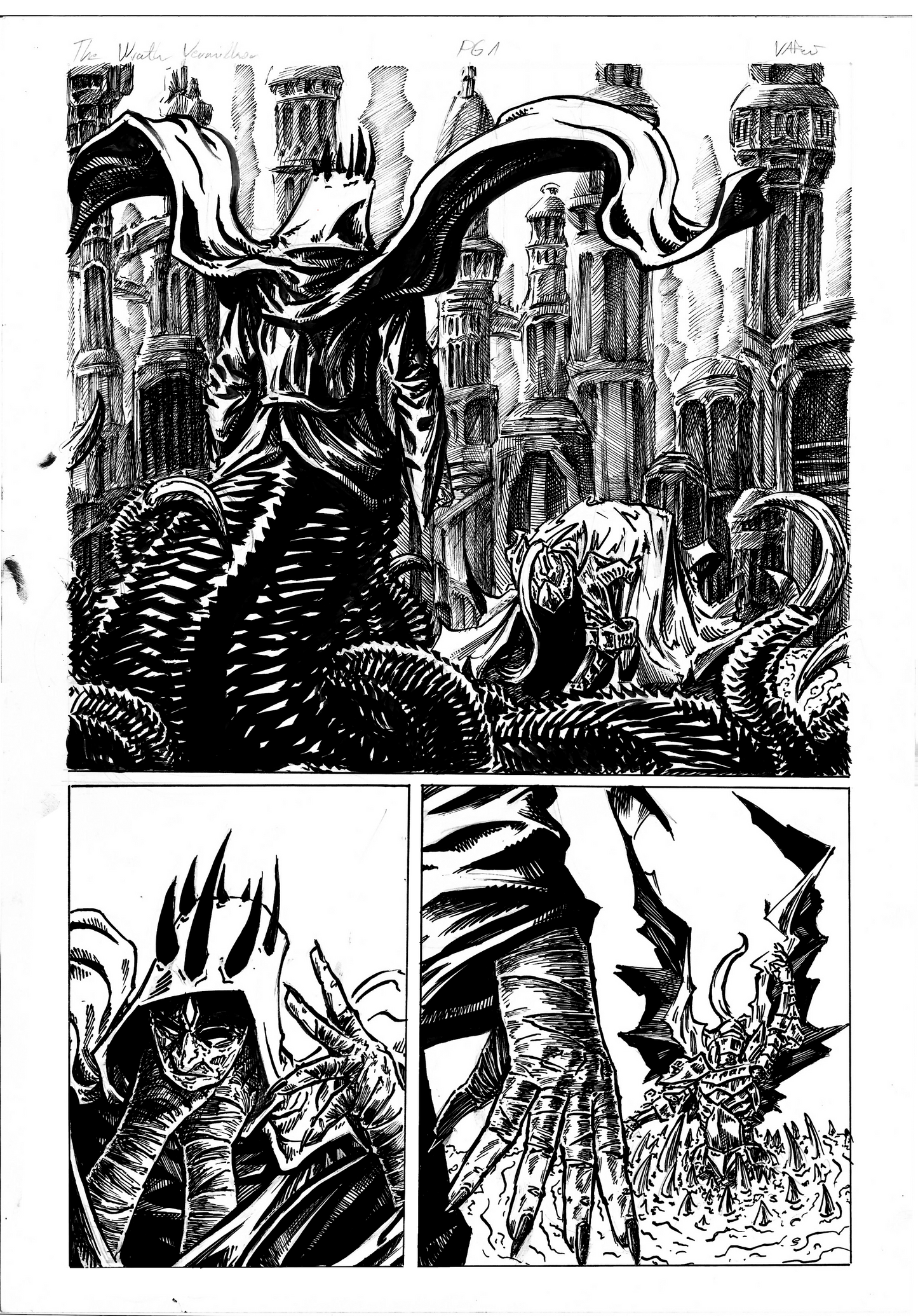 The Wrath Vermillion Page 1 Original Art