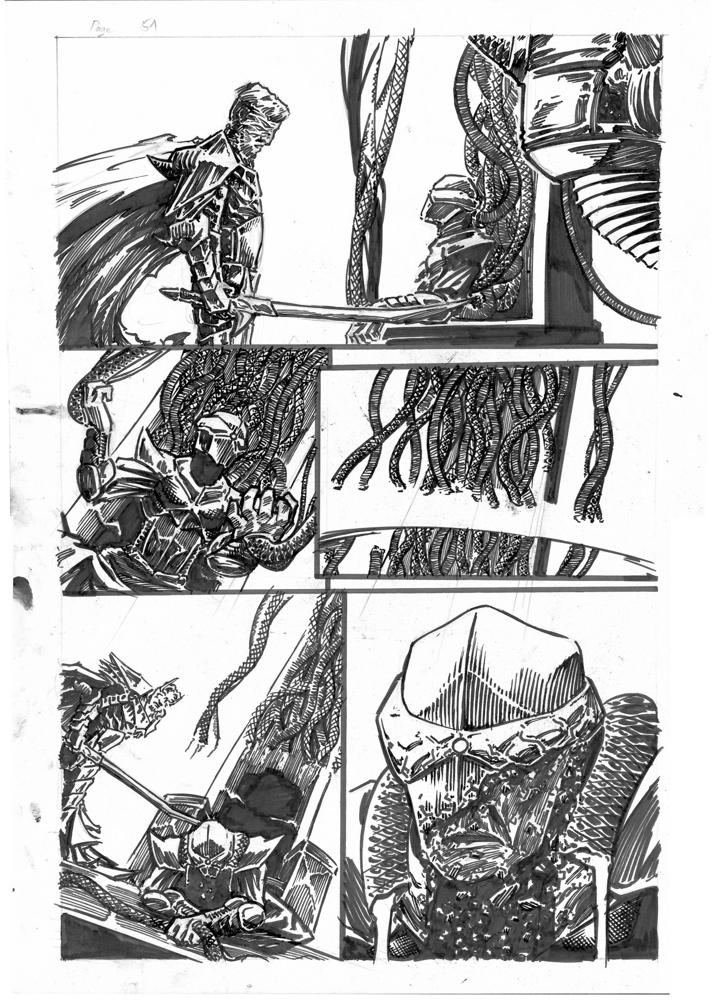 The Wrath Vermillion Page 51 Original Art