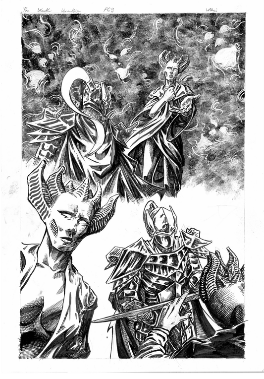 The Wrath Vermillion Page 9 Original Art