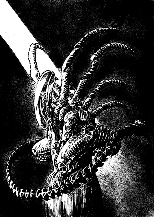 The Carrier Black and White Print